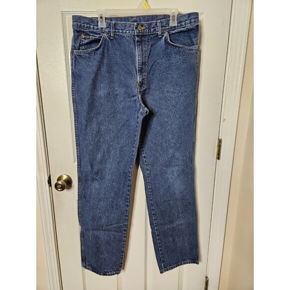 Vintage HIS Jeans Mens 36x34 Made USA 90s Acid Wash Meduim H.I.S. - Picture 1 of 12